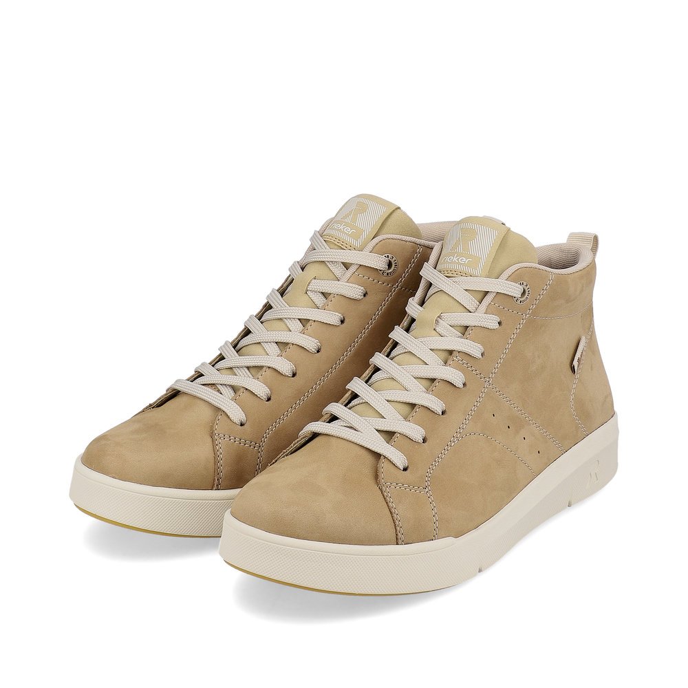 Beige Rieker EVOLUTION women´s sneakers 41907-20 with super light and flexible sole. Shoe laterally