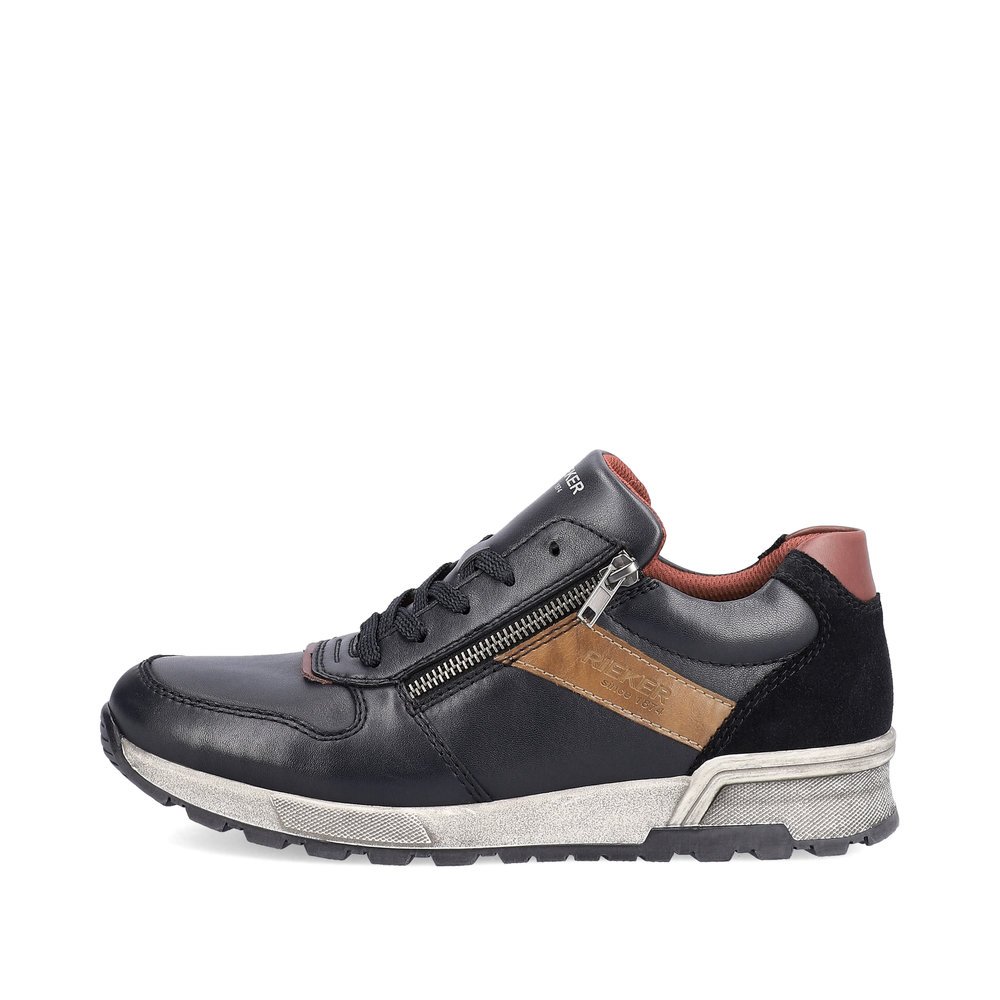 Grey-blue Rieker men´s sneakers 15103-14 with robust profile sole. The outside of the shoe