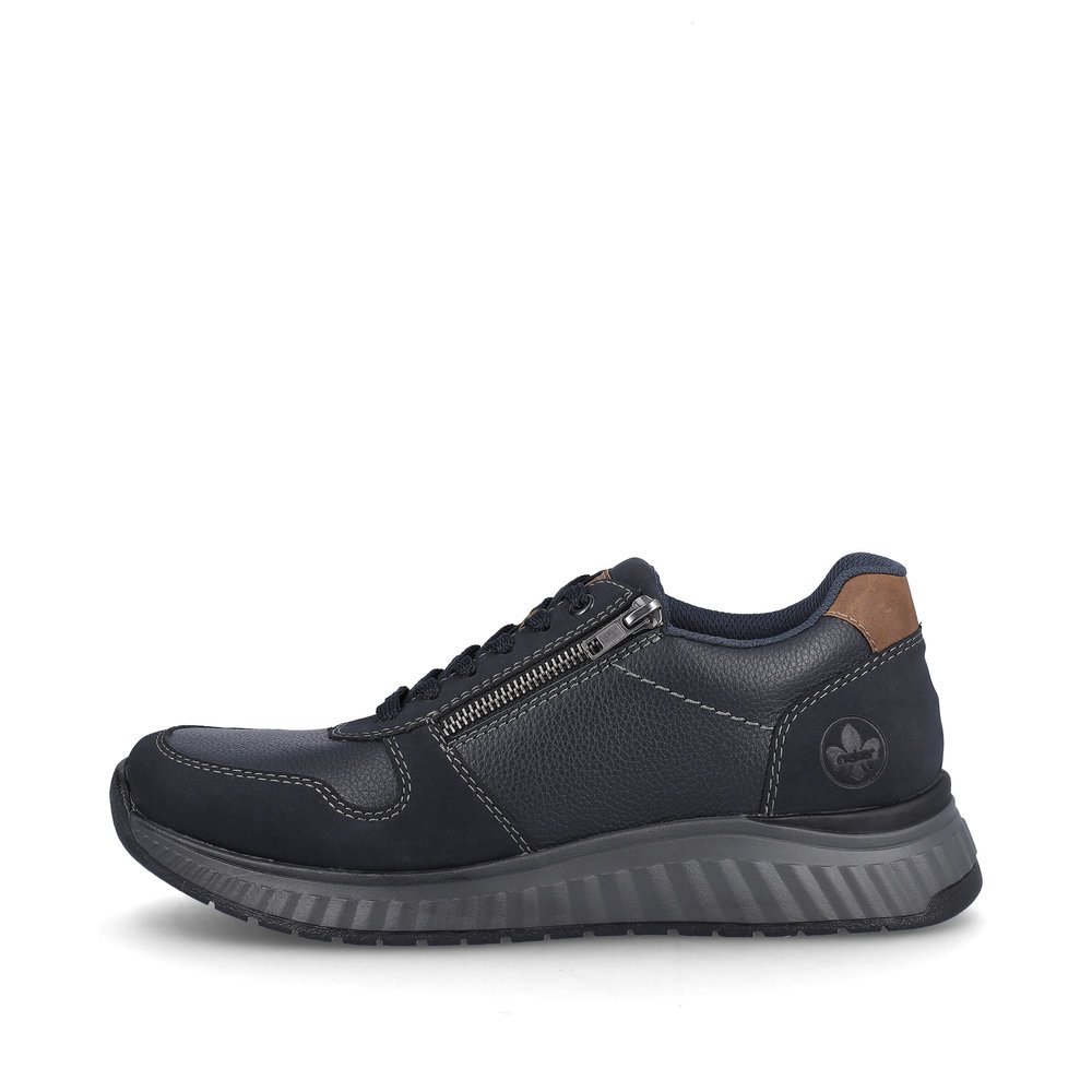 Dark blue Rieker men´s sneakers B0613-14 with shock-absorbing and very light sole. The outside of the shoe
