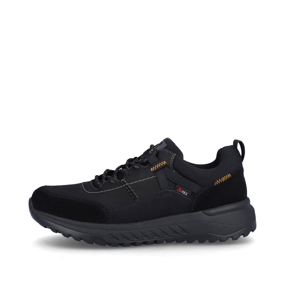 Black Rieker EVOLUTION men´s sneakers U0100-00 with flexible and super light sole. The outside of the shoe
