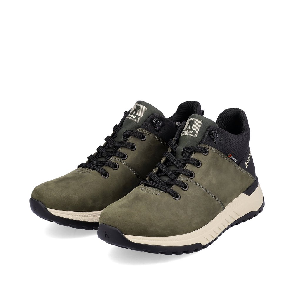 Green Rieker EVOLUTION men´s sneakers U0163-54 with super light and flexible sole. Shoe laterally