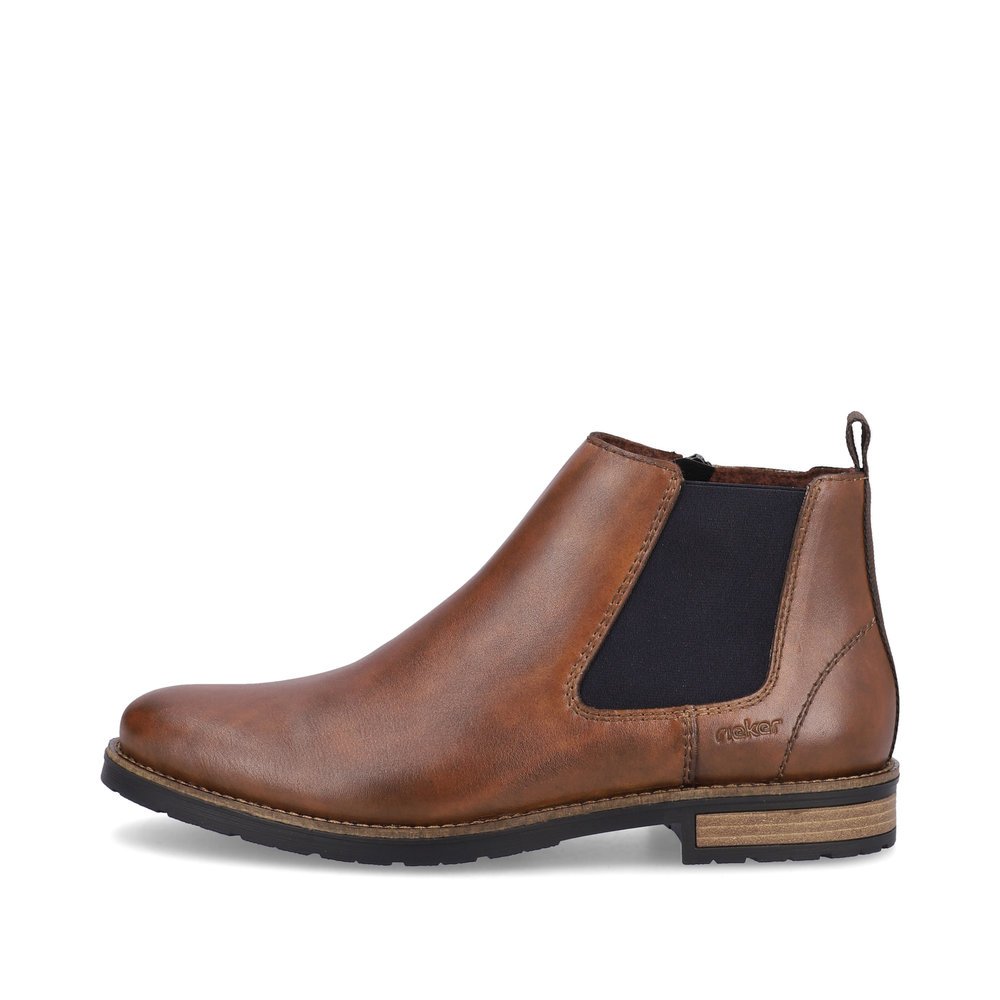 Hazel Rieker men´s Chelsea boots 14653-24 with zipper as well as robust profile sole. The outside of the shoe