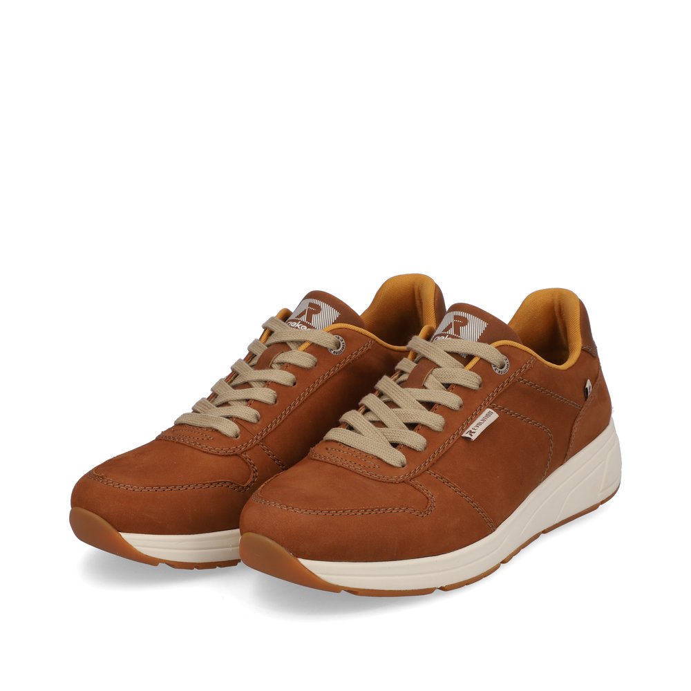 Brown Rieker EVOLUTION men´s sneakers 07004-22 with lacing as well as flexible sole. Shoe laterally