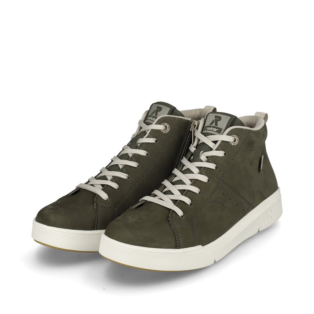 Green Rieker EVOLUTION women´s sneakers 41907-54 with super light and flexible sole. Shoe laterally