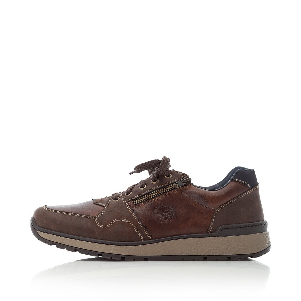 Espresso brown Rieker men´s sneakers B9011-25 with shock-absorbing and light sole. The outside of the shoe