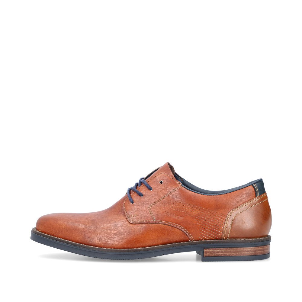 Copper-colored Rieker men´s lace-up shoes 13516-22 with the comfort width G 1/2. Outside of the shoe.