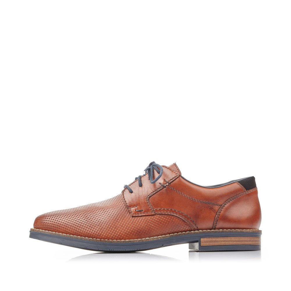 Rieker chaussures à lacets marron pour hommes 13511-24 avec largeur G 1/2. Côté extérieur de la chaussure.