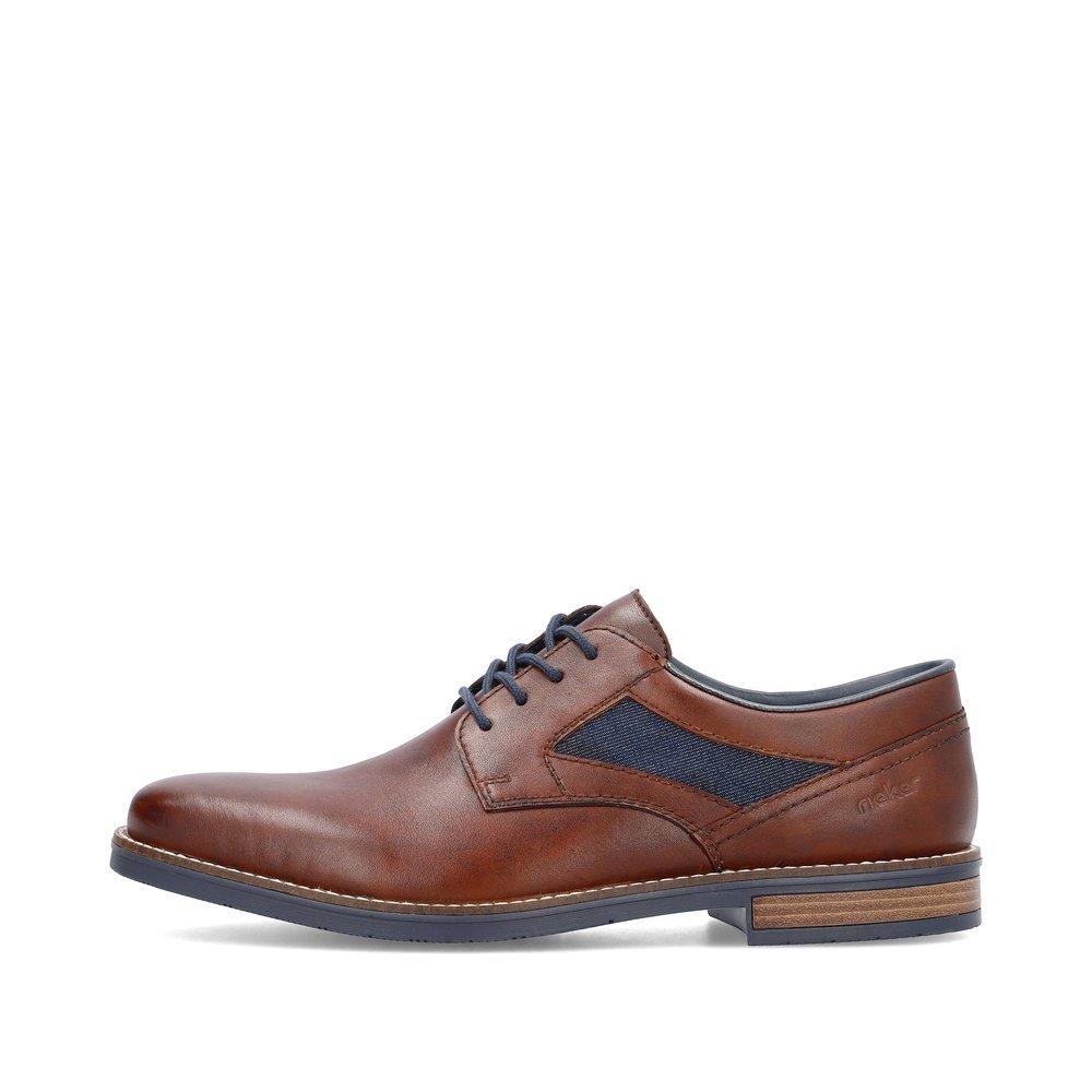 Rieker chaussures à lacets marron hommes 13522-24 avec largeur G 1/2. Côté extérieur de la chaussure.