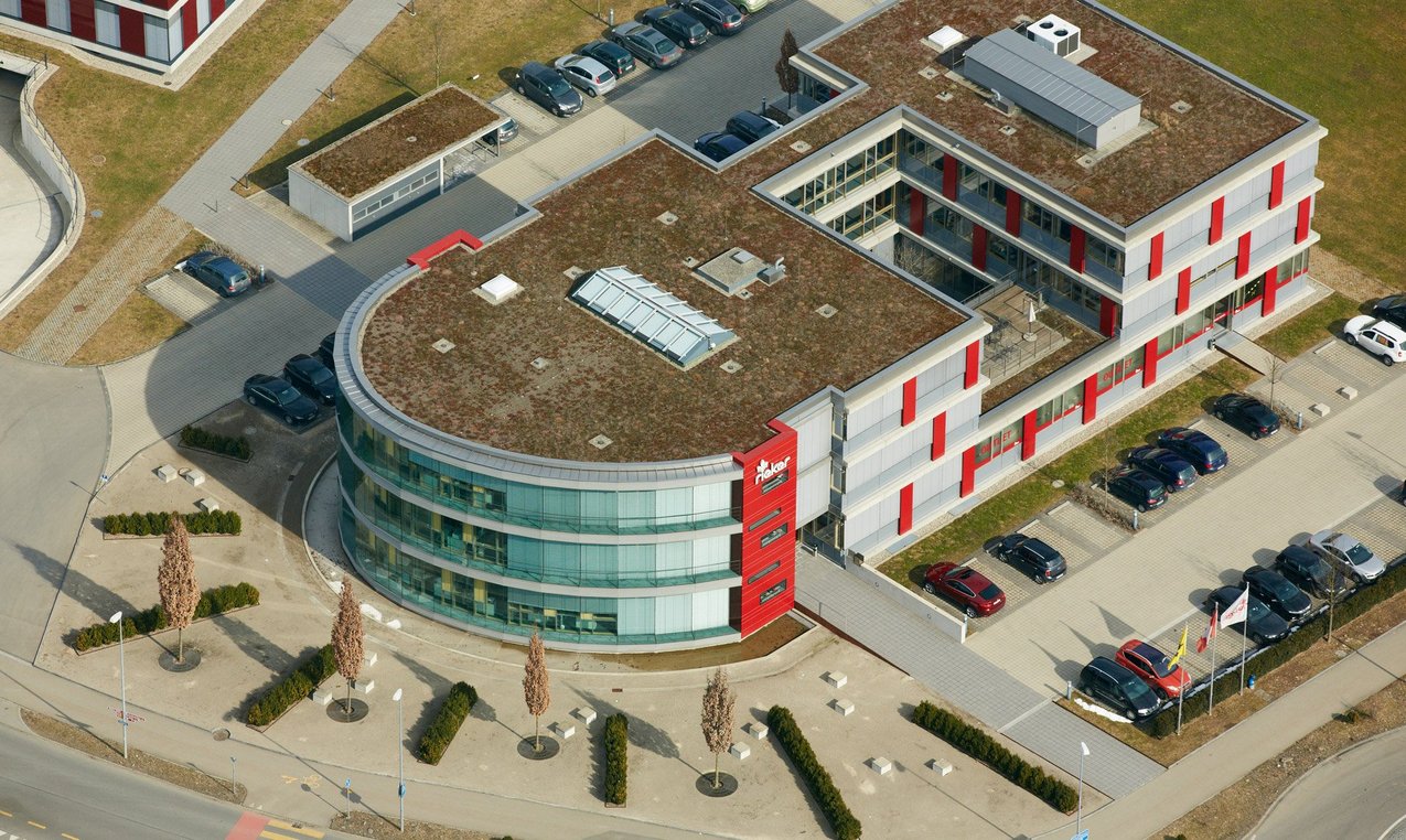 Rieker | Firmengebäude von Rieker am Standort Thayngen aus der Vogelperspektive