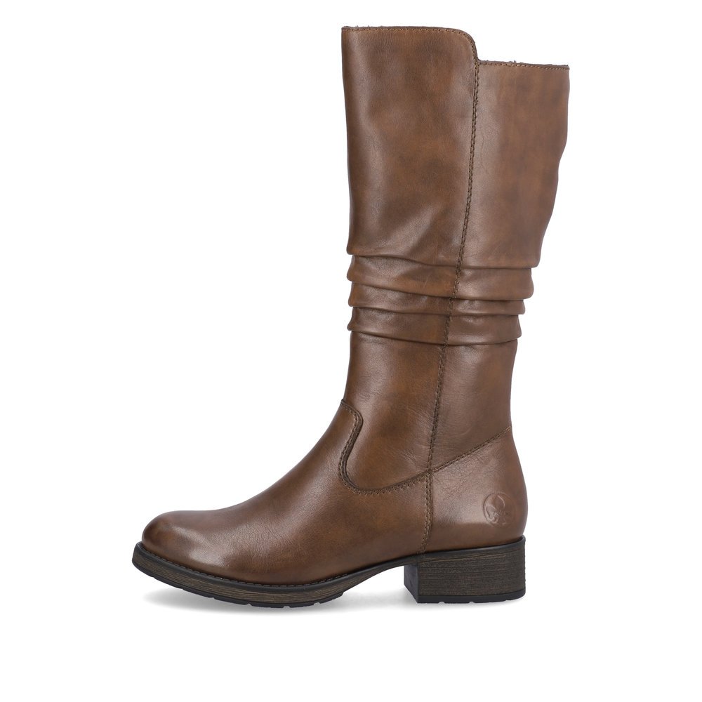 Hazel Rieker women´s high boots Z9563-22 with zipper as well as profile sole. The outside of the shoe