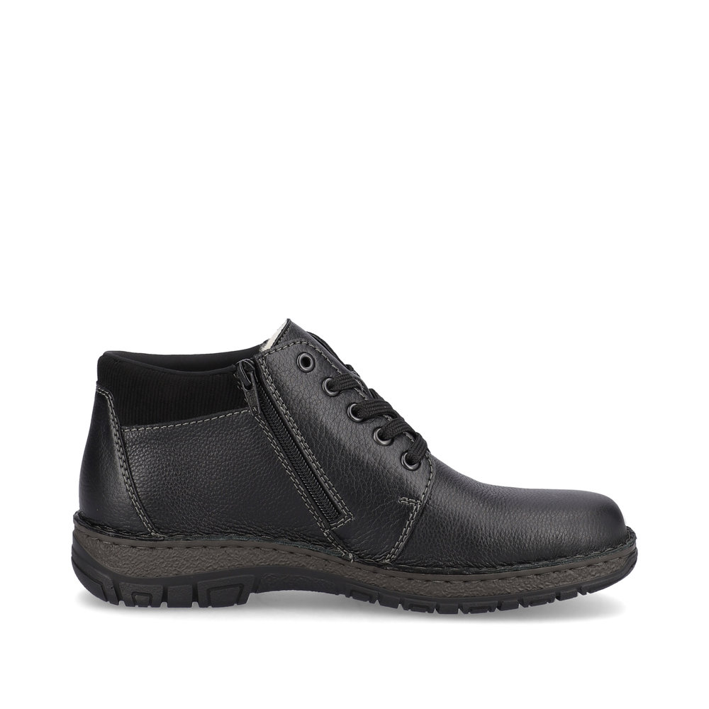 Rieker men's graphite black lace-up boots | 05102-00